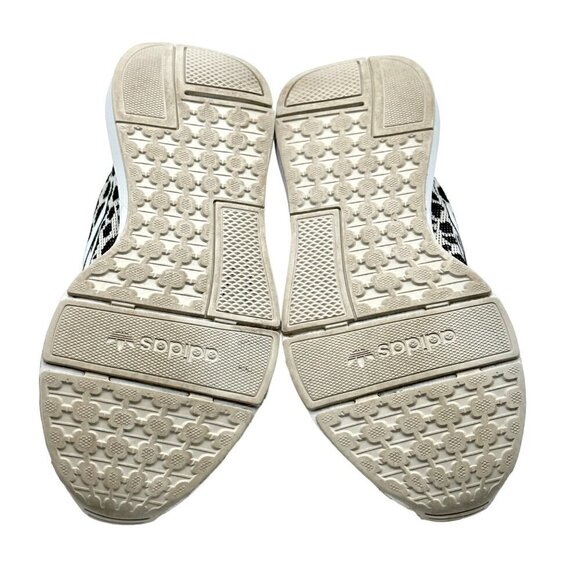 Adidas Swift Run 22 White & Black Animal Print Fashion Sneakers Girls Size 6 - Picture 8 of 10